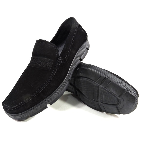 Baldinini??Men\'s Black Suede Winter Loafers 41.5
